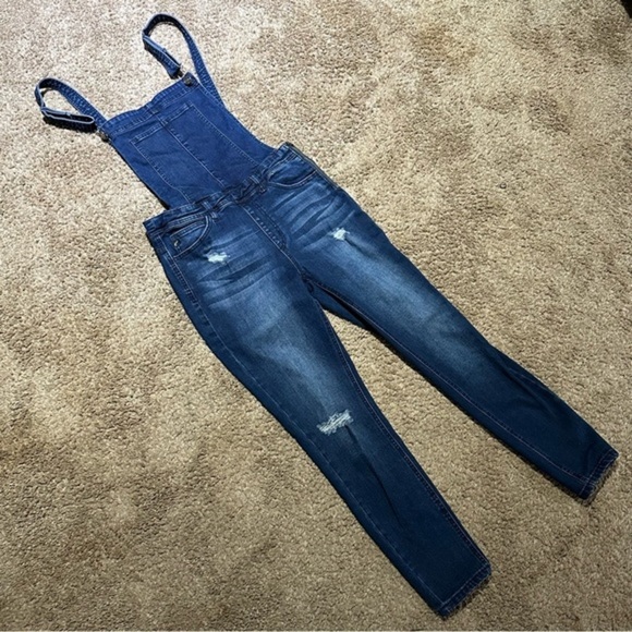 KanCan Angelica Ultra High Rise Overall Skinny Jeans jd - Picture 2 of 7